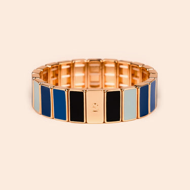Bracelet Rectangle Serti Azur