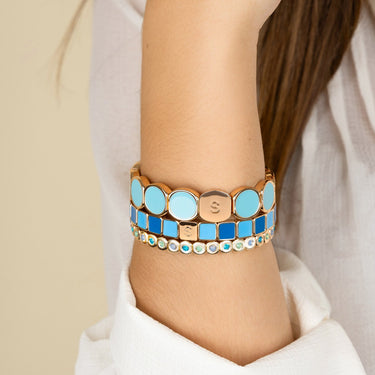 BRACELET COLORFUL Mini Cristal Multi Bleu
