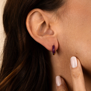 BOUCLES D'OREILLES Les Attachantes Prune