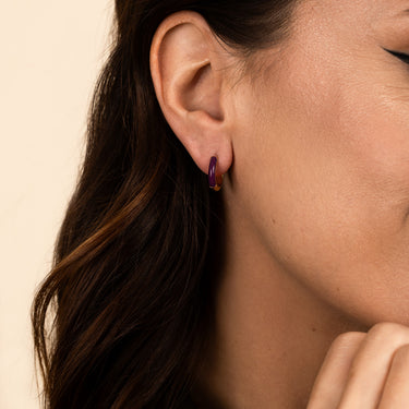 BOUCLES D'OREILLES Les Attachantes Prune