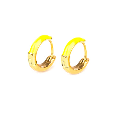 BOUCLES D'OREILLES Les Attachantes Jaune Pepsi