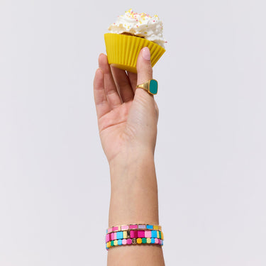 BRACELET FIN Serti Cupcake