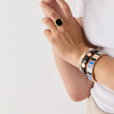 Bracelet Rectangle Serti Azur