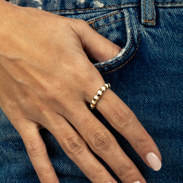 MON DOUBLE RING Ink &amp; Beige