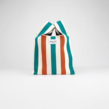 Sac bayadère Blanc Corail Aqua
